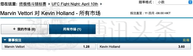 UFC博彩来了!终极格斗冠军赛的赔率大评选